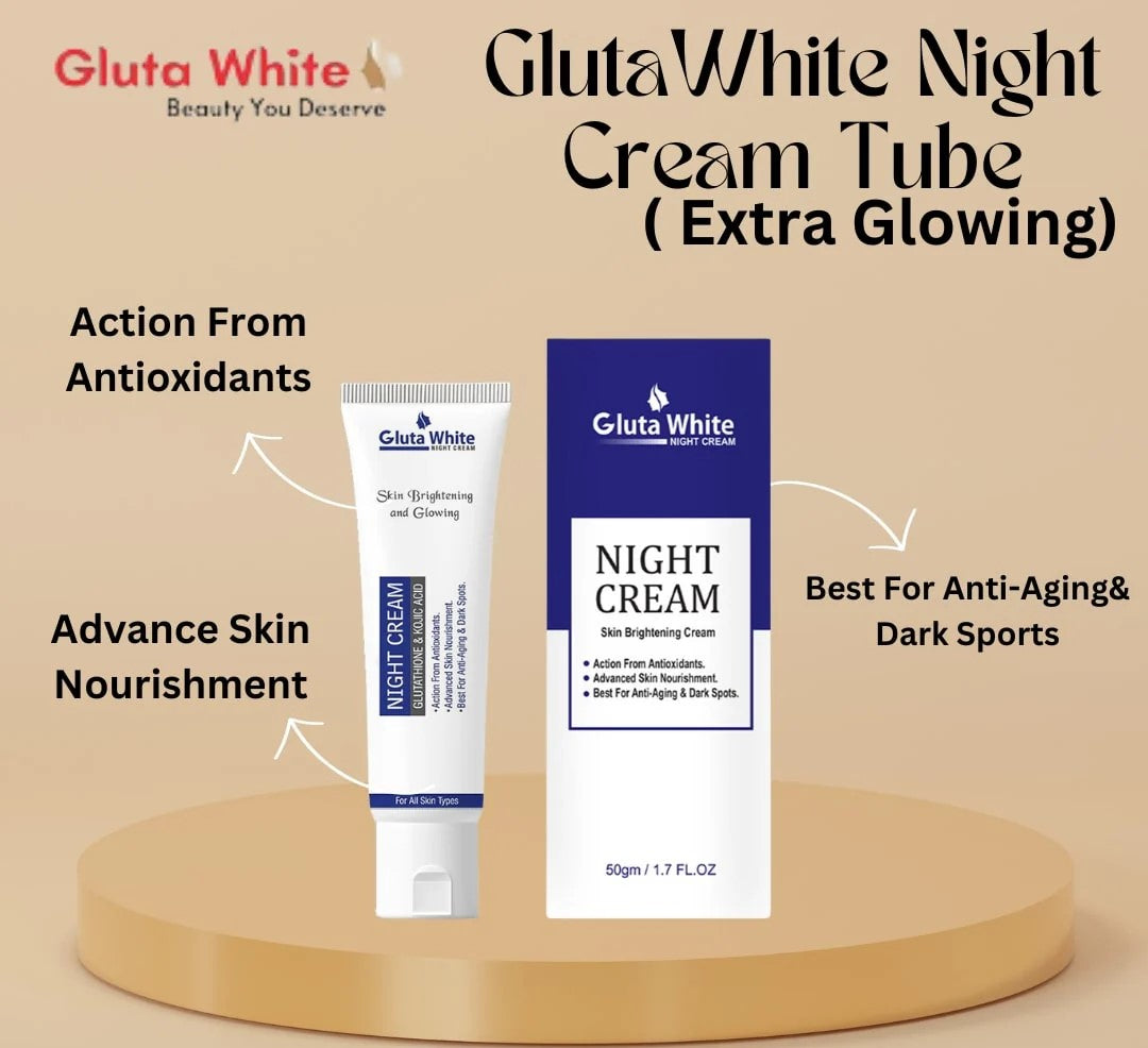 Gluta White Night Cream Tube Pack